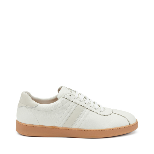Tumbled leather sneakers with contrasting details - Frau Shoes | Official Online Shop