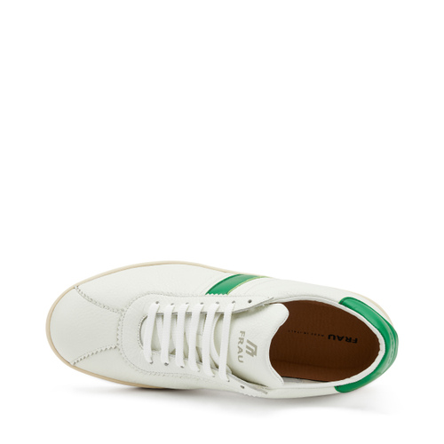 Sneaker aus gewalktem Leder mit Details in Kontrastfarbe - Frau Shoes | Official Online Shop