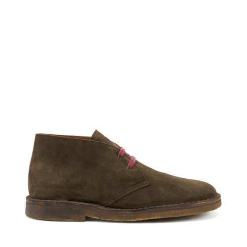 Suede desert boots with crepe sole - Frau Shoes | Official Online Shop