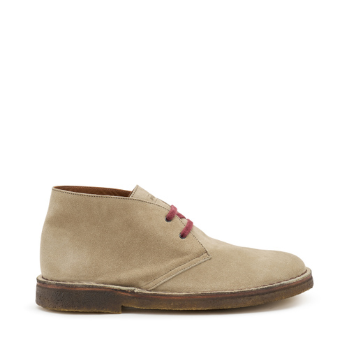 Suede desert boots with crepe sole - Frau Shoes | Official Online Shop