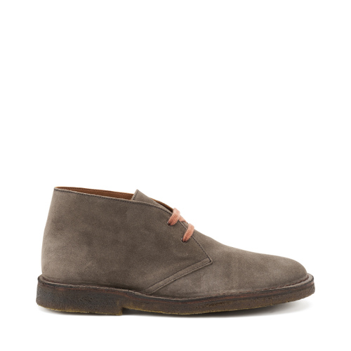 Suede desert boots with crepe sole - Frau Shoes | Official Online Shop