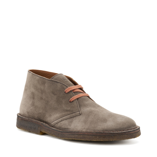 Suede desert boots with crepe sole - Frau Shoes | Official Online Shop