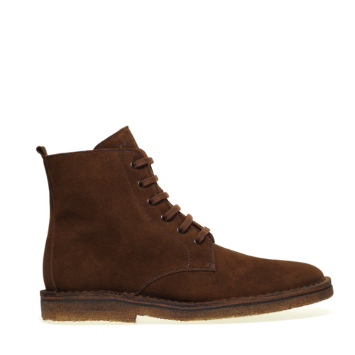 Suede ankle boots with crepe sole - Frau Shoes | Official Online Shop