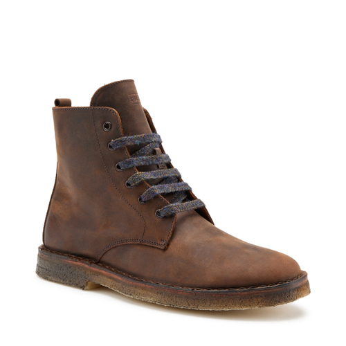 Nubuck boots with crepe sole - Frau Shoes | Official Online Shop