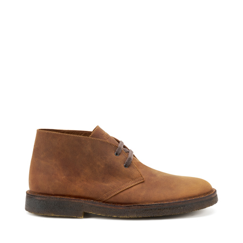 Nubuck desert boots with crepe sole - Frau Shoes | Official Online Shop