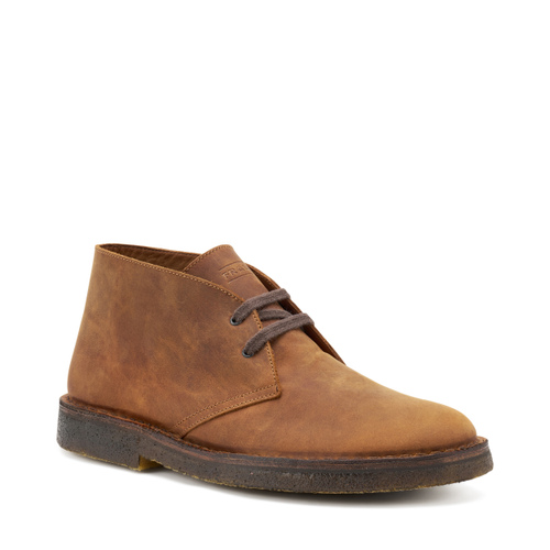 Nubuck desert boots with crepe sole - Frau Shoes | Official Online Shop