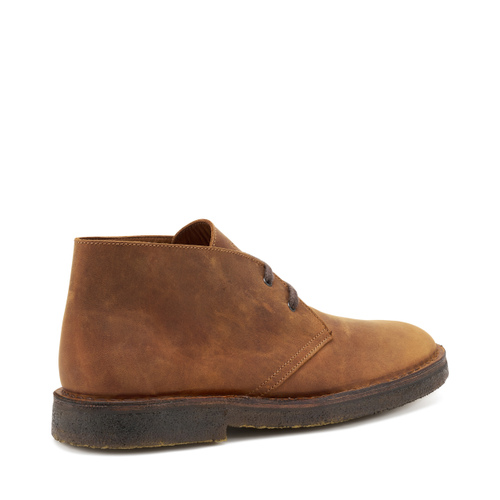 Nubuck desert boots with crepe sole - Frau Shoes | Official Online Shop