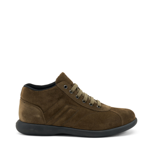 Lässige hohe Sneaker aus Veloursleder - Frau Shoes | Official Online Shop