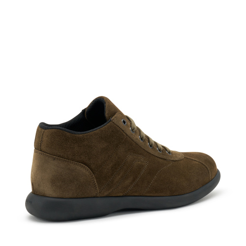 Lässige hohe Sneaker aus Veloursleder - Frau Shoes | Official Online Shop