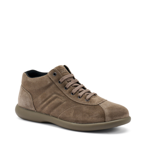 Lässige hohe Sneaker aus Veloursleder - Frau Shoes | Official Online Shop