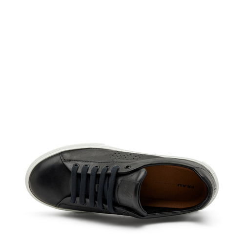 Sneaker aus Leder mit gestanztem Logo - Frau Shoes | Official Online Shop
