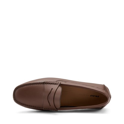 Leather driving shoes with saddle detailing - Frau Shoes | Official Online Shop