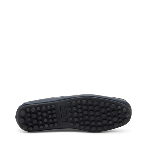 Leather driving shoes with saddle detail - Frau Shoes | Official Online Shop