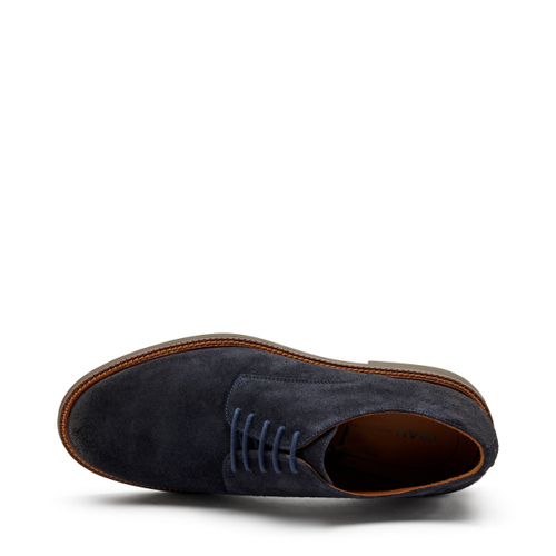 Schnürschuh aus Veloursleder mit Sohle in Kontrastfarbe - Frau Shoes | Official Online Shop
