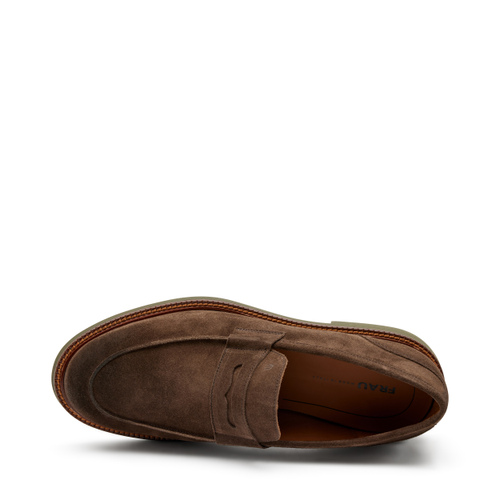 Mocassino in pelle scamosciata con suola a contrasto - Frau Shoes | Official Online Shop
