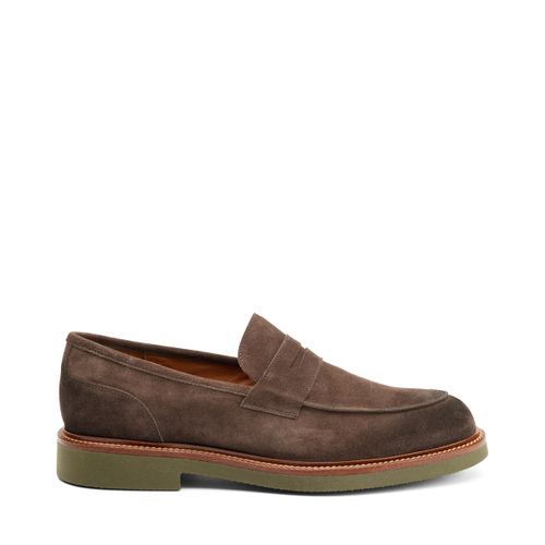 Suede loafers with contrasting sole - Frau Shoes | Official Online Shop
