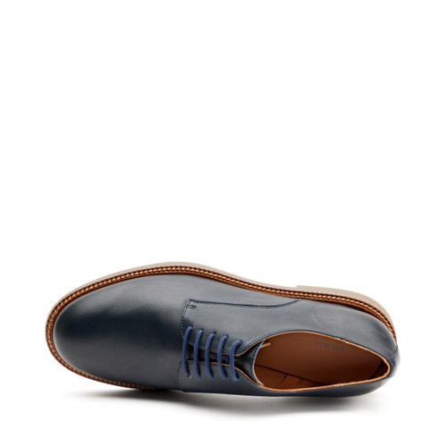 Schnürschuh aus Leder mit Sohle in Kontrastfarbe - Frau Shoes | Official Online Shop