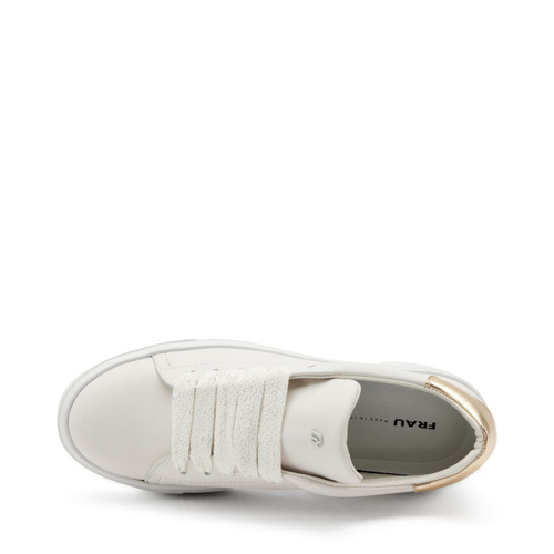 Sneaker aus Leder mit glänzenden Schnürsenkeln - Frau Shoes | Official Online Shop