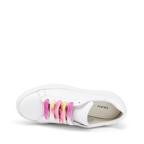 Casual leather sneakers with colourful laces - Frau Shoes | Official Online Shop