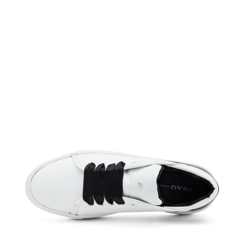 Leather sneakers with satin laces - Frau Shoes | Official Online Shop