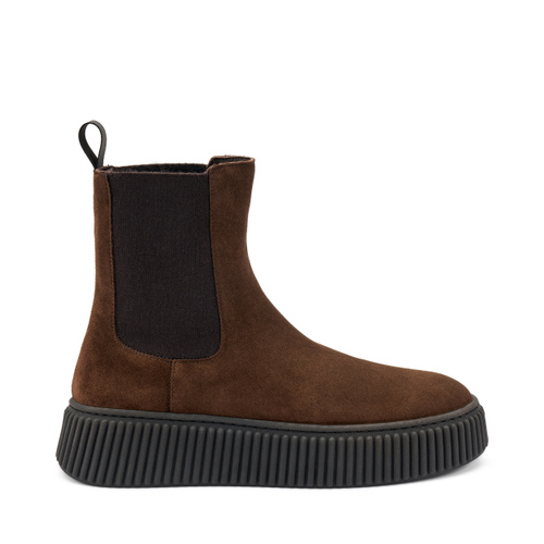 Suede Chelsea boots with grooved sole - Frau Shoes | Official Online Shop