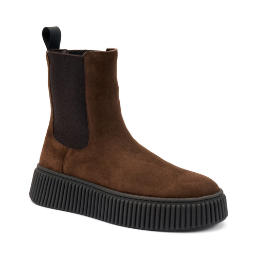 Suede Chelsea boots with grooved sole - Frau Shoes | Official Online Shop