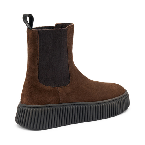 Suede Chelsea boots with grooved sole - Frau Shoes | Official Online Shop