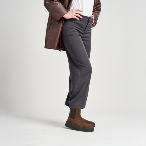 Suede Chelsea boots with grooved sole - Frau Shoes | Official Online Shop