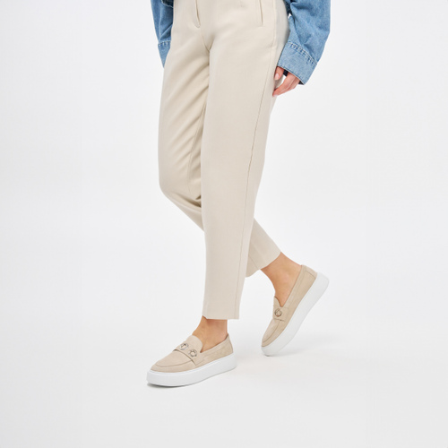 Slip-On aus Veloursleder mit Ösen - Frau Shoes | Official Online Shop