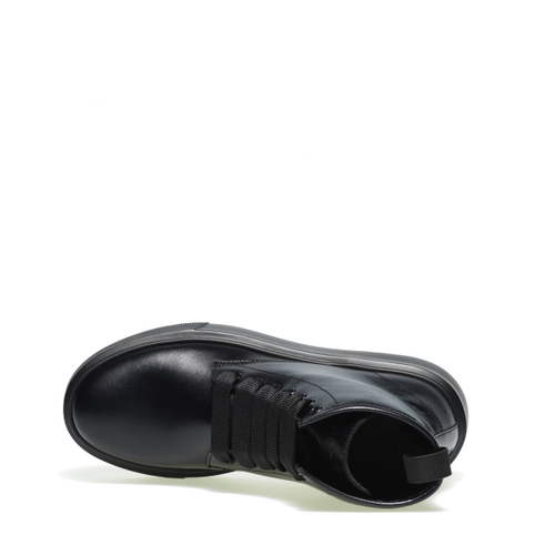Anfibio in pelle con laccio effetto lana - Frau Shoes | Official Online Shop