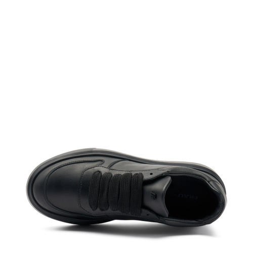 Plateau Sneaker aus Leder Col. Schwarz Frau