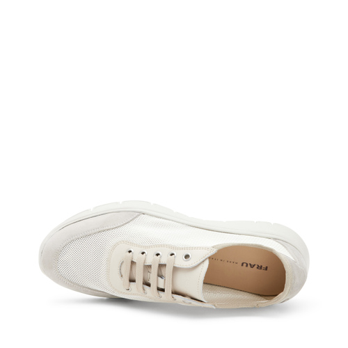 Sporty semi-sheer fabric and leather sneakers - Frau Shoes | Official Online Shop