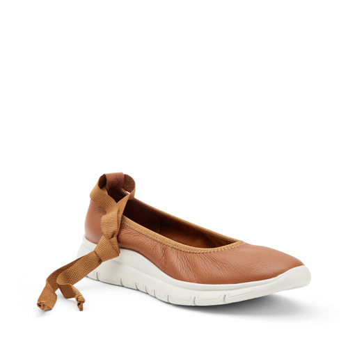 Sporty leather ballet flats - Frau Shoes | Official Online Shop