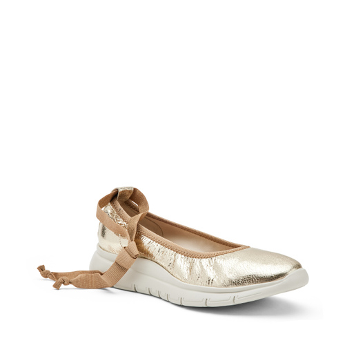 Ballerina sporty in pelle laminata effetti crack - Frau Shoes | Official Online Shop