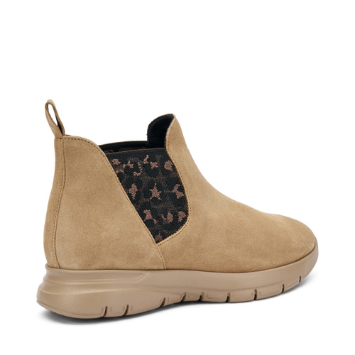 Comfort tech Chelsea boots with leo-print elastic - Frau Shoes | Official Online Shop