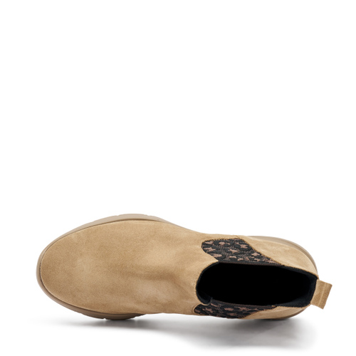 Comfort tech Chelsea boots with leo-print elastic - Frau Shoes | Official Online Shop