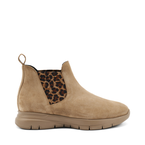 Sporty Chelsea boots with animal-print elastic - Frau Shoes | Official Online Shop