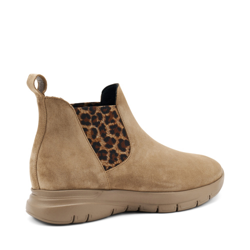 Sporty Chelsea boots with animal-print elastic - Frau Shoes | Official Online Shop