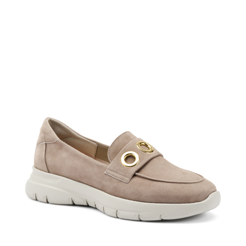 Extraleichter Slip-On aus Veloursleder mit Ösen - Frau Shoes | Official Online Shop