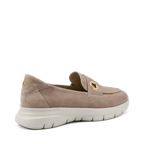 Extraleichter Slip-On aus Veloursleder mit Ösen - Frau Shoes | Official Online Shop