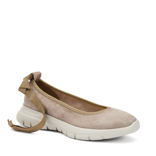 Extra leichte Ballerinas aus Veloursleder - Frau Shoes | Official Online Shop