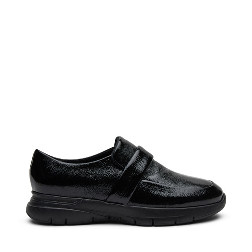 Sporty patent leather loafers with saddle detail - Frau Shoes | Official Online Shop