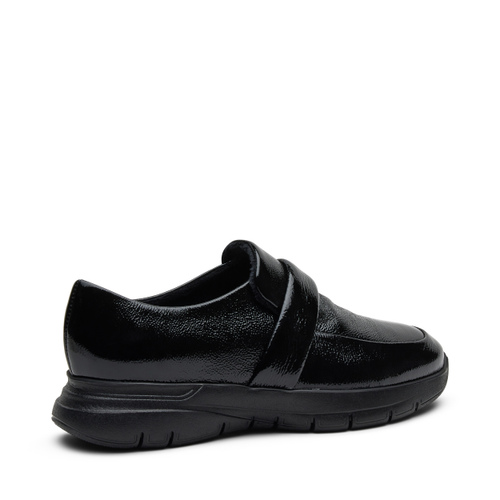 Sporty patent leather loafers with saddle detail - Frau Shoes | Official Online Shop