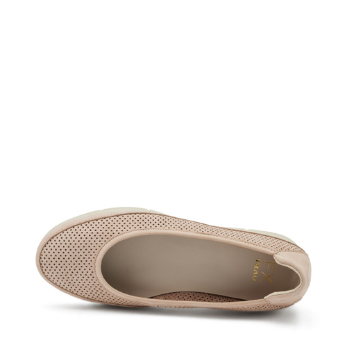 Ballerina comfort in nabuk punzonato - Frau Shoes | Official Online Shop