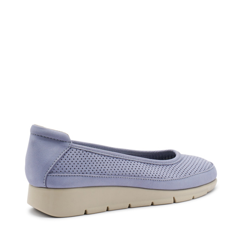 ComfortTech-Ballerinas aus gestanztem Nubukleder - Frau Shoes | Official Online Shop