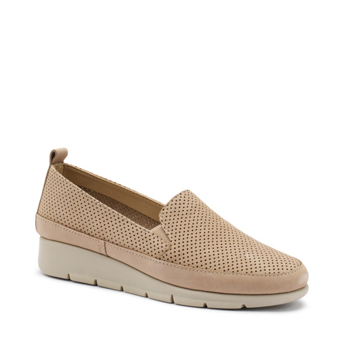 ComfortTech-Slip-On aus gestanztem Nubukleder - Frau Shoes | Official Online Shop