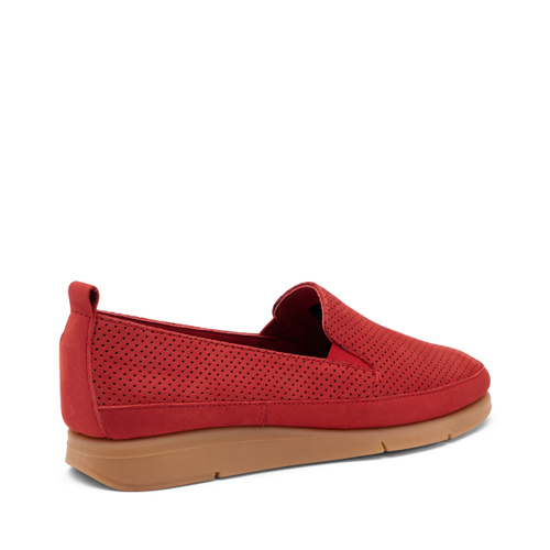 Comfortable perforated nubuck slip-ons - Frau Shoes | Official Online Shop
