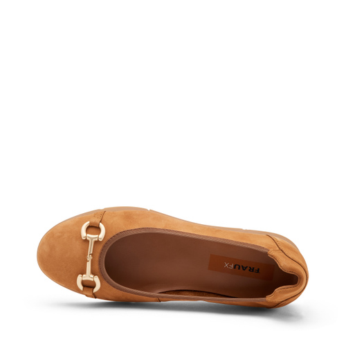 Comfortable nubuck ballet flats with clasp - Frau Shoes | Official Online Shop