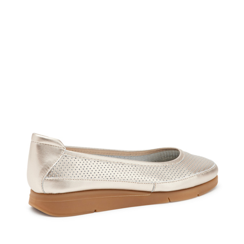 Comfortable perforated foiled leather ballet flats - Frau Shoes | Official Online Shop