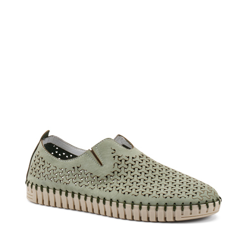 Slip-On aus gelasertem Nubukleder - Frau Shoes | Official Online Shop